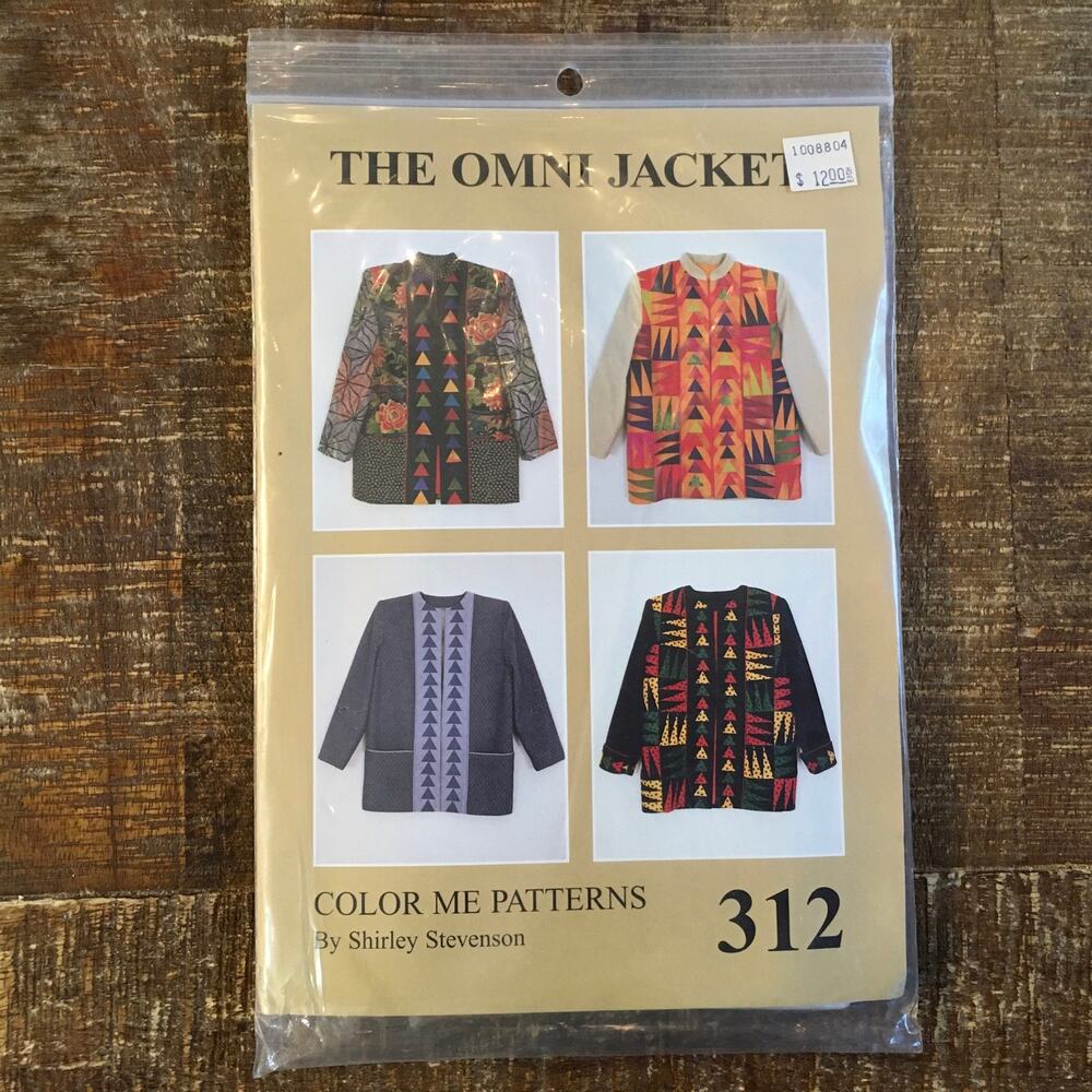 Vintage Omni Jacket Sewing Pattern 312 Color Me Boho Artsy Lagenlook 8-22 Uncut
